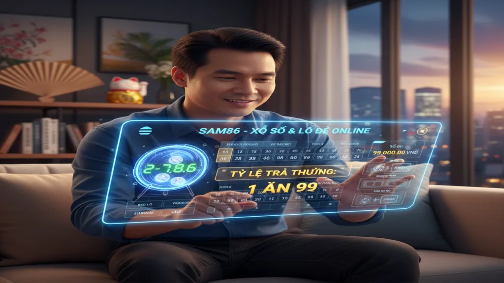 Cách chơi Xổ Số Online tỷ lệ 1 ăn 99 cực hời Sam86