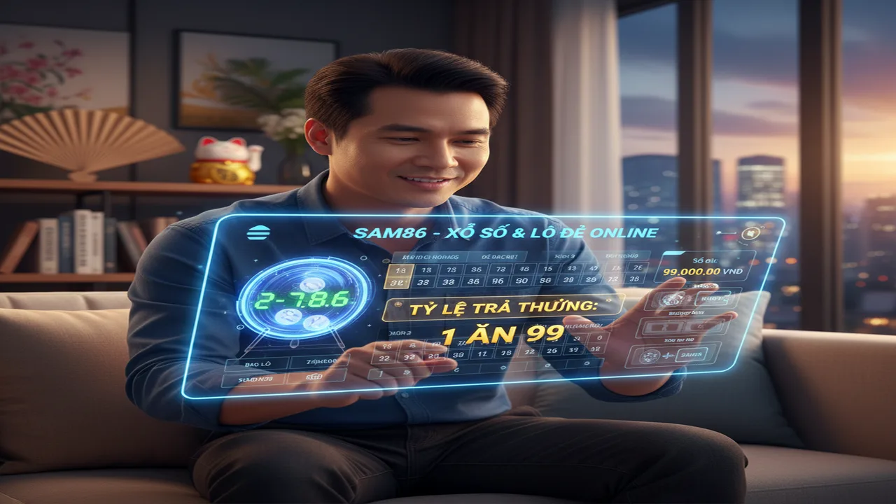 Cách chơi Xổ Số Online tỷ lệ 1 ăn 99 cực hời Sam86