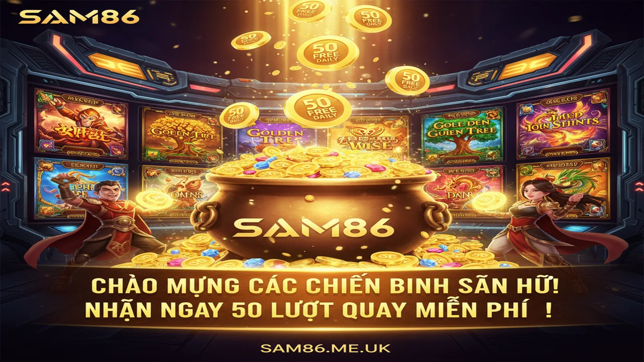 Tặng 50 lượt quay hũ miễn phí mỗi ngày Sam86
